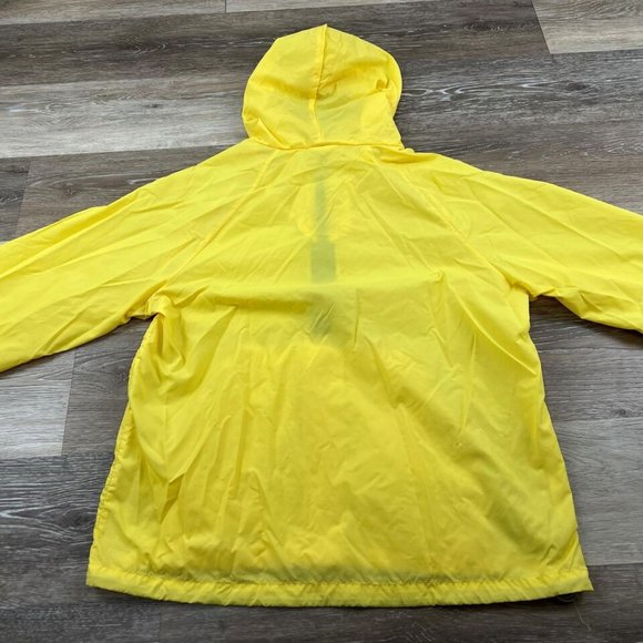 COLUMBIA SPORTSWEAR Half Zip Yellow Hooded Windbreaker Rain Coat Men's Medium - Picture 10 of 10